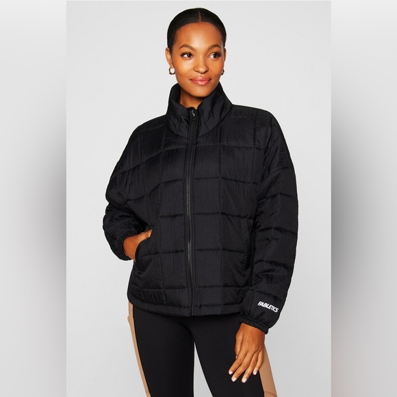 Fabletics Black Lightweight Jacket | XL | NWT | Water Resistant | Reflective - Picture 1 of 9